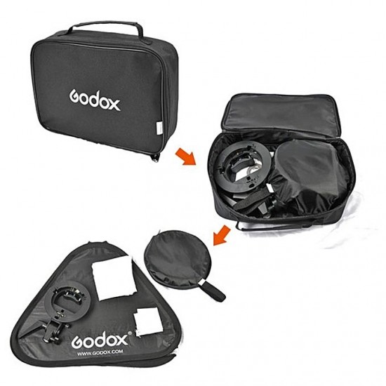 Godox 60 X 60cm Softbox With S-type Bracket Bowens Holder For Speedlite Flash Light